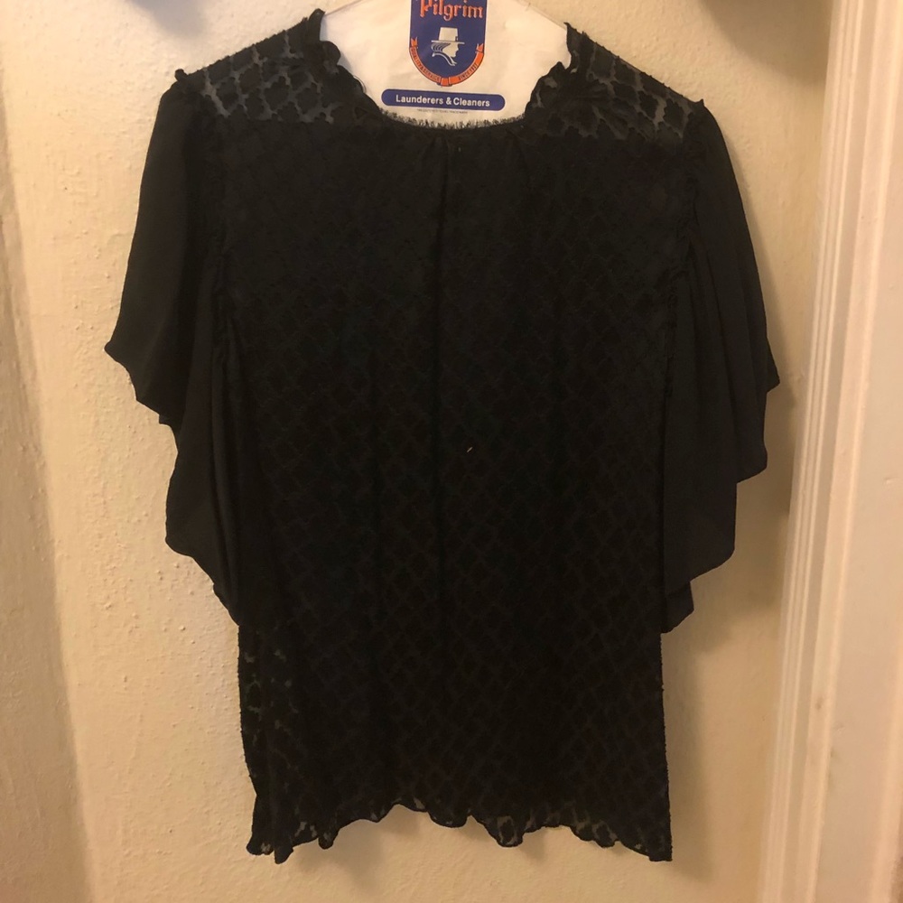 Vintage black sheer top